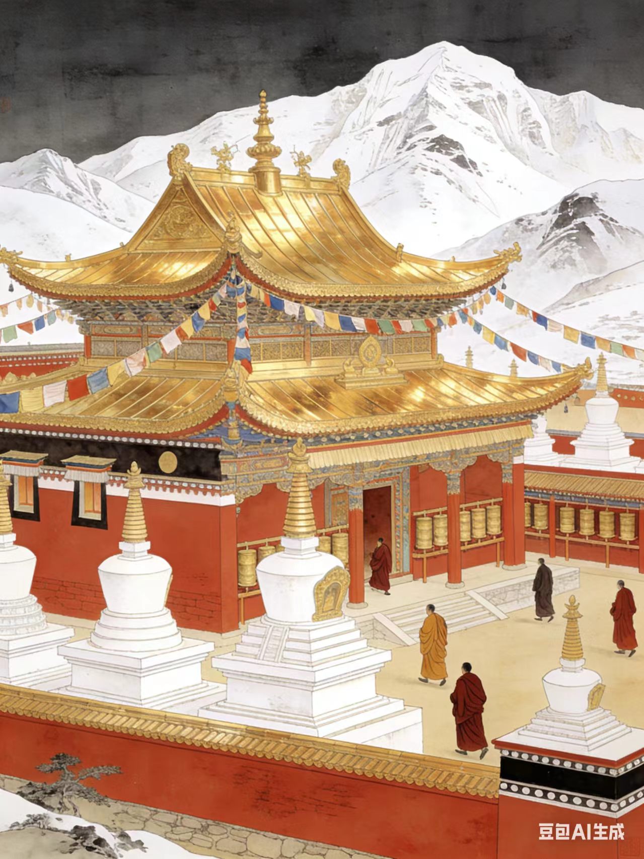 宇宙文化12-13《塔尔寺.宗喀巴之魂》绘画艺术
制作：极宙丽英-宇宙文化